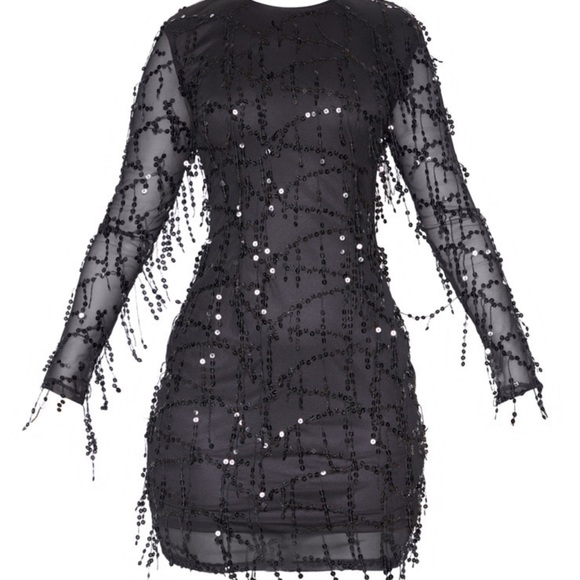 Long Sleeve Sequin Dress - Picture 1 of 6